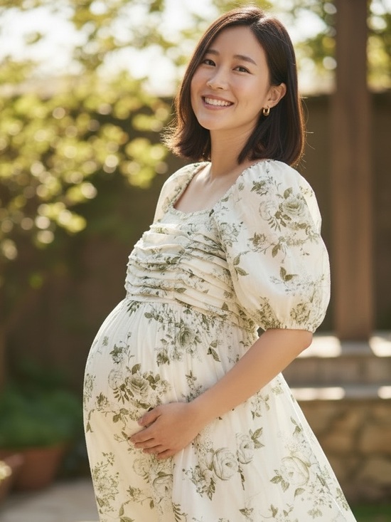 Sweet Wanderer Dresses & Skirts - 💜5/$50💜 Green and White Floral Midi Dress (Maternity)